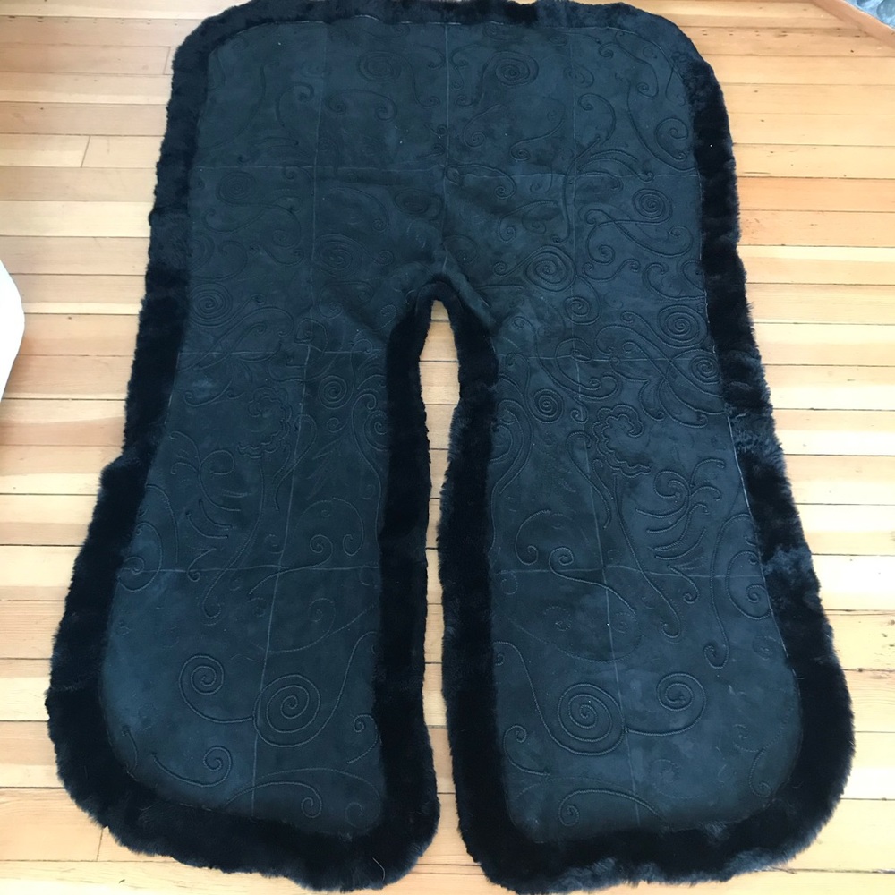 Suede poncho